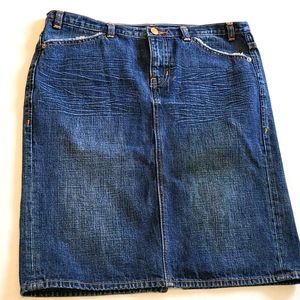 Mid length jean skirt- size 6